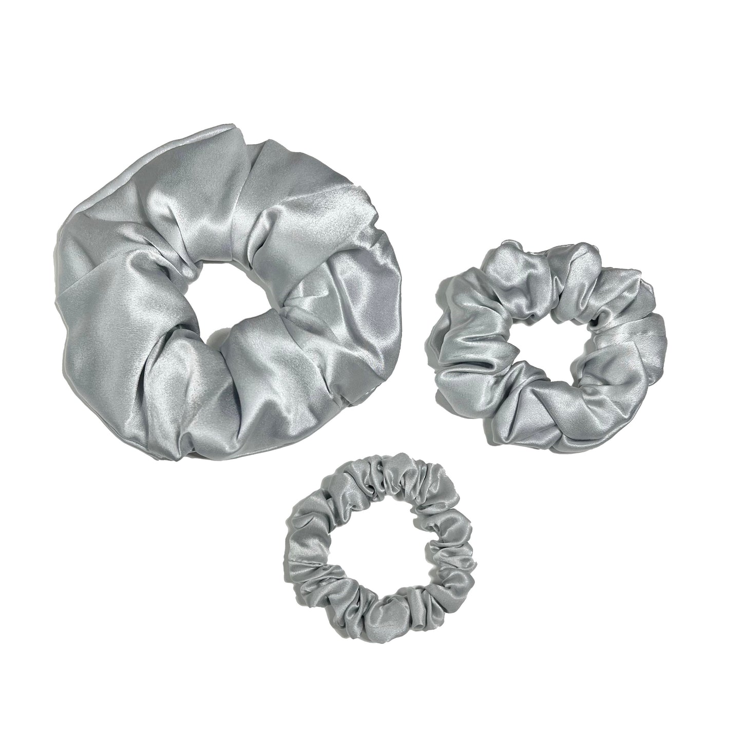 Moonlight Silver Scrunchies