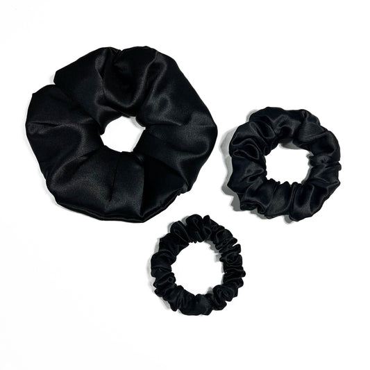 Ebony Black Scrunchies